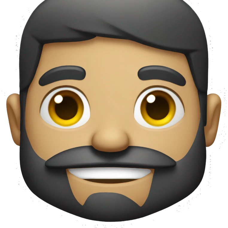 guy with beard winking emoji
