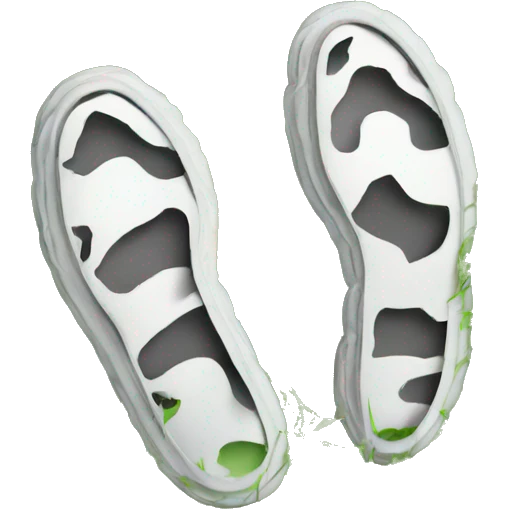 pair of shoe prints in the grass  emoji