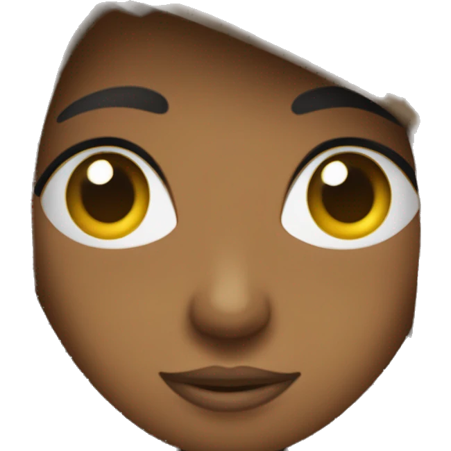 criança pele escura mais um pouco clara com capelo escuro e enrolado. emoji