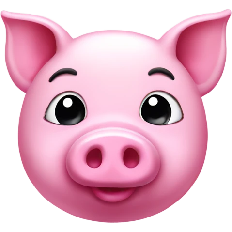 pink sparkly pig  emoji