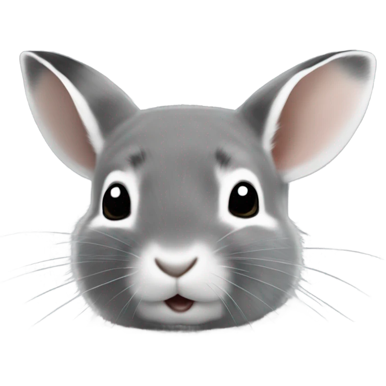 Realistic gray North American pika  emoji