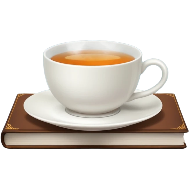 Book  tea cup emoji