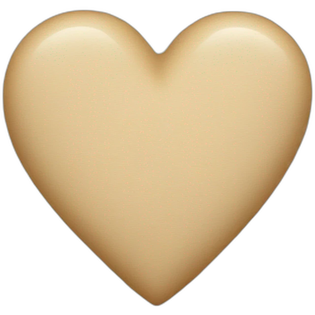 beige heart emoji