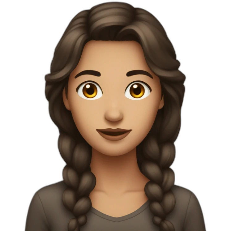 Femme brune avec yeux cœur  emoji