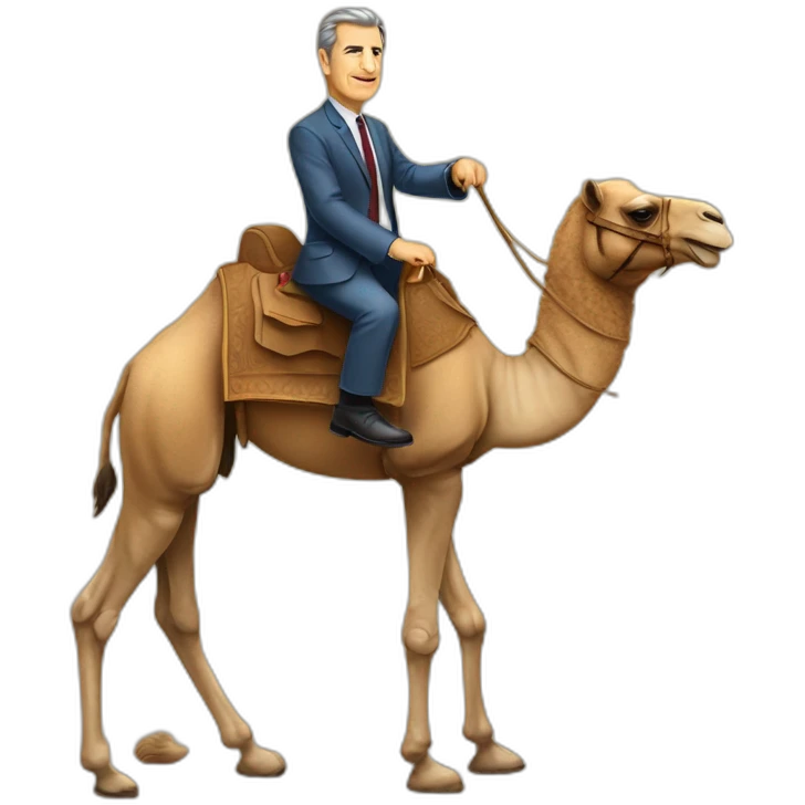 Jean Lassalle on a camel emoji