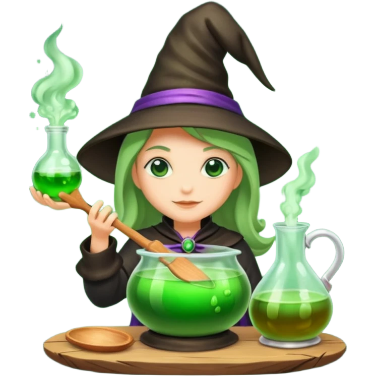 green witch cooking potion emoji