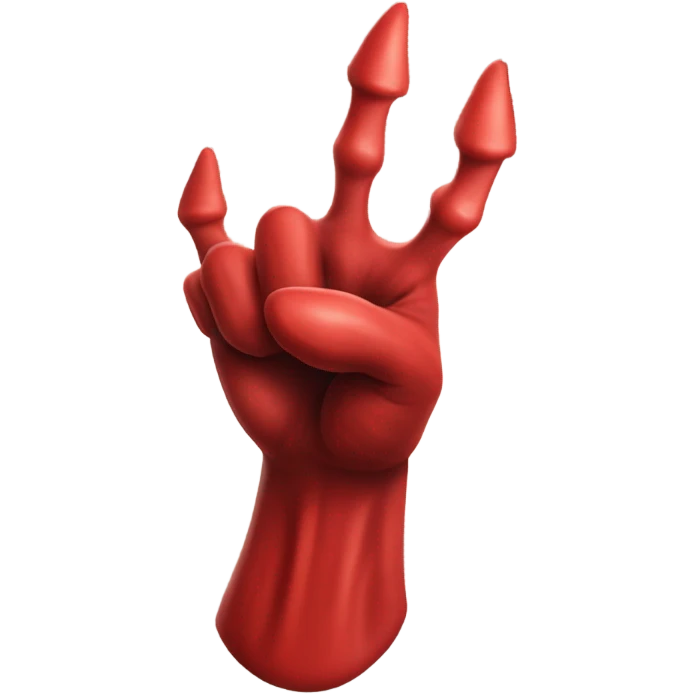 The devil's hand gives a thumbs up emoji