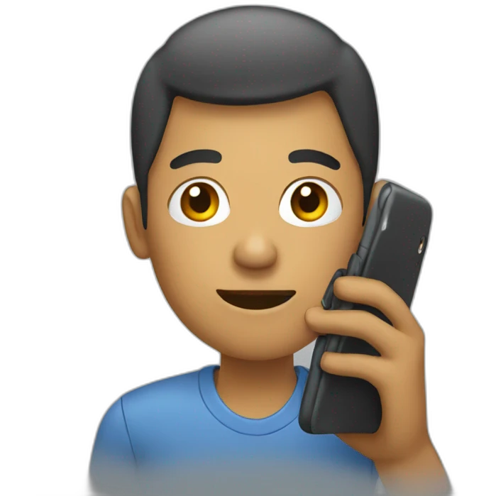 person using phone emoji