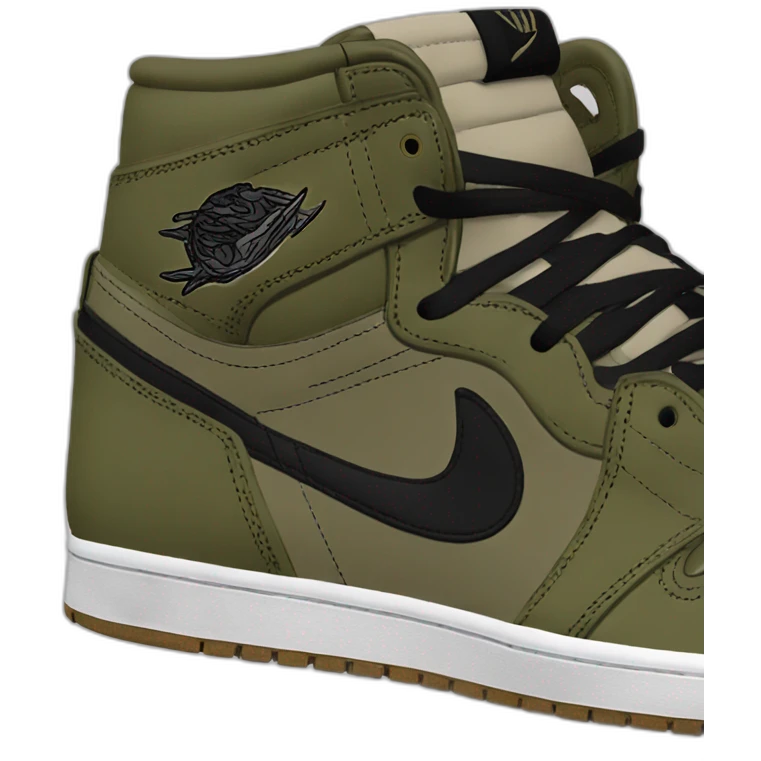 travis scott jordan 1 olive emoji