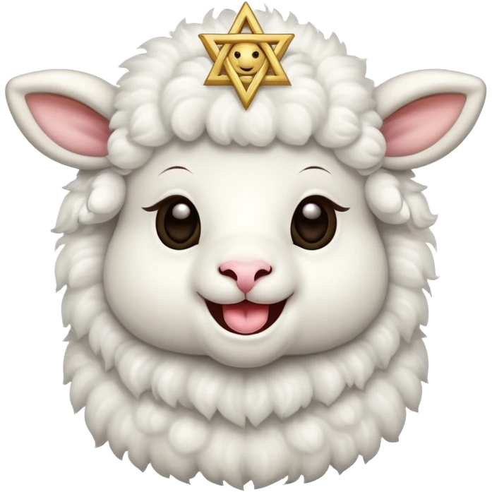 laughing lamb with occult symbols emoji