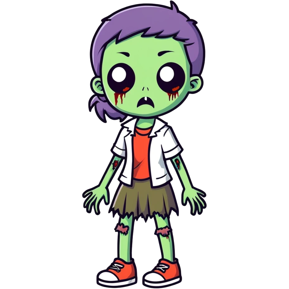 girl zombie emoji