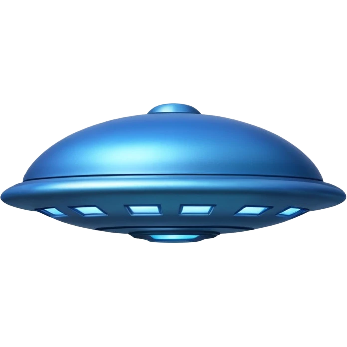 big blue UFO emoji