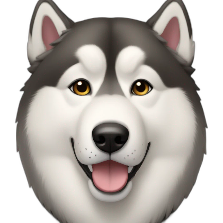 Female Alaskan malamute emoji