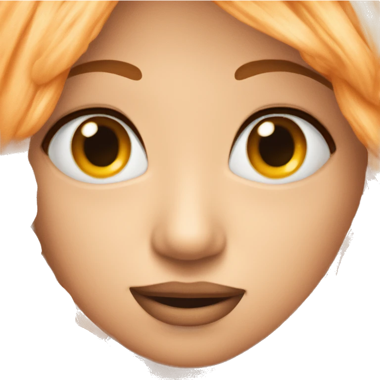 Orangenes Heart ohne Augen  emoji
