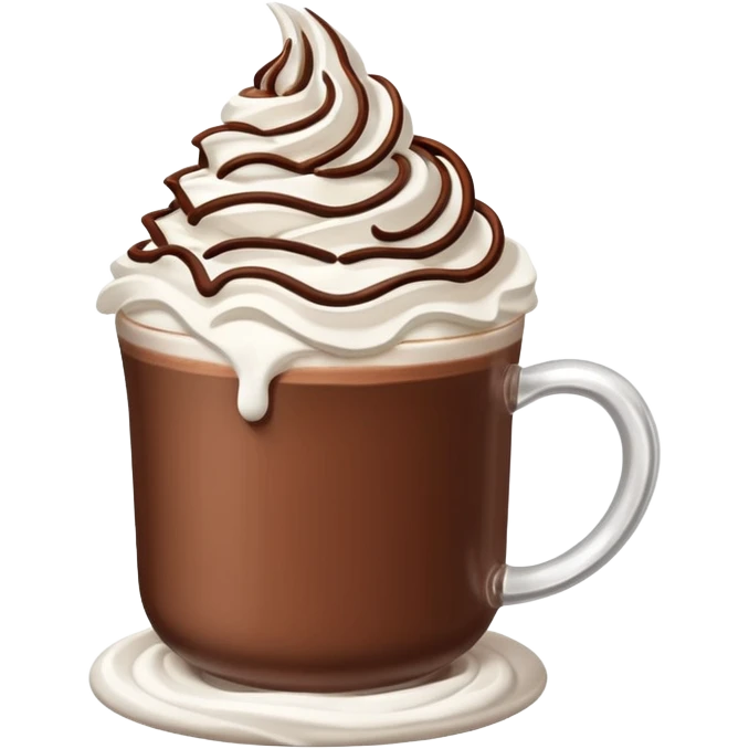 Make a hot chocolate with whipped cream emoji