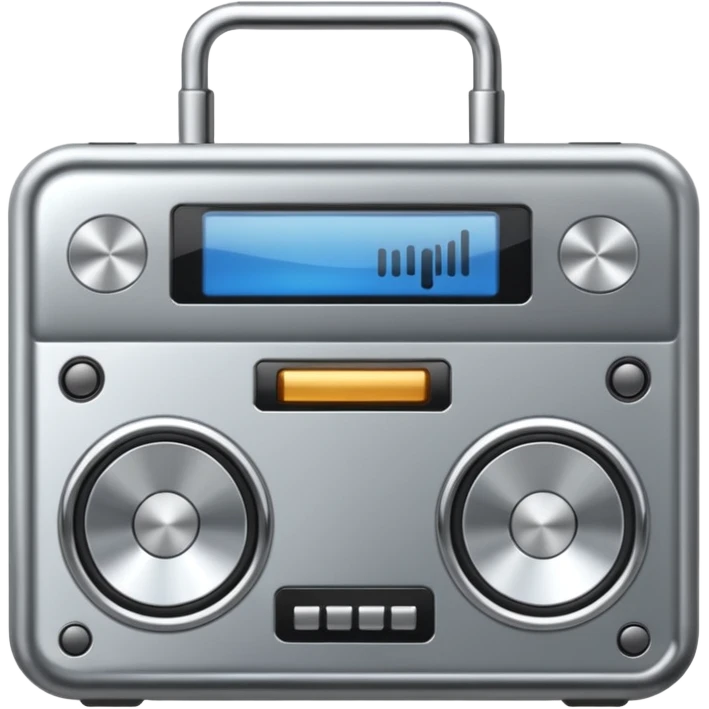 audio metallic silver chrome emoji
