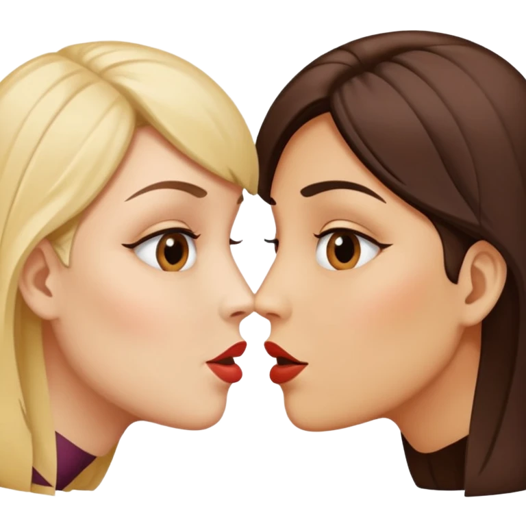 two faces close together, one whispering to the other, representing gossip emoji