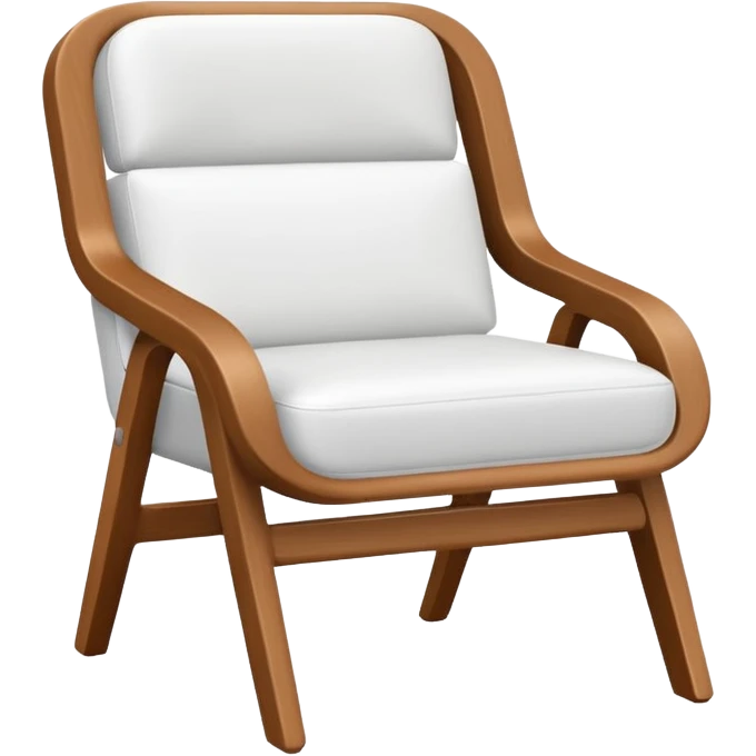 modern white chair with wood emoji