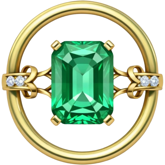 glitter esmerald married ring emoji