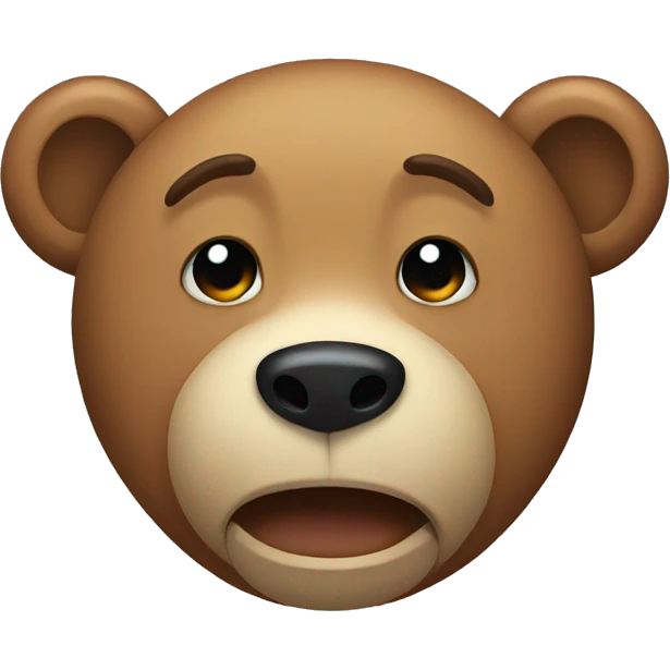 Crying bear emoji