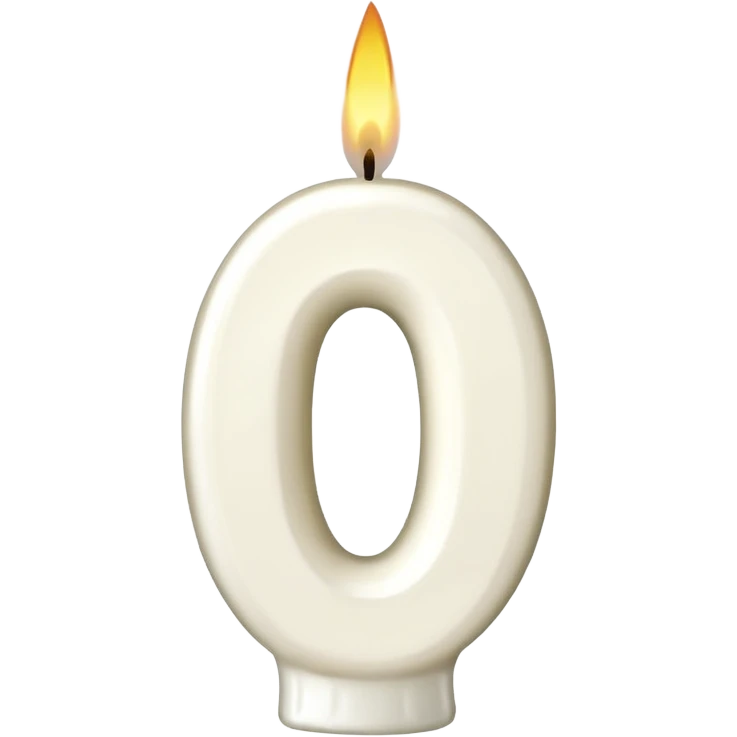 Number 0 birthday candle  emoji