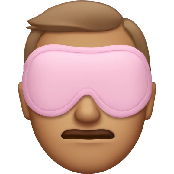 Pink sleeping mask emoji