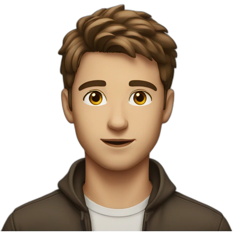 handsome brown haired young man emoji