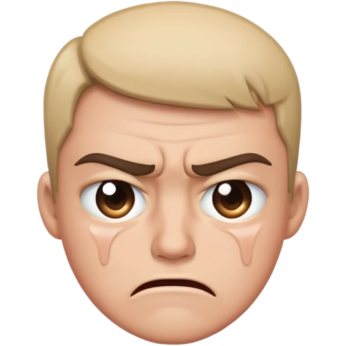 Angry crying side eye emoji