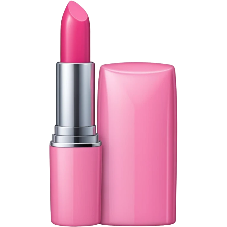 pink version of 💋, with no detail on the mouth, just the outline of the lipstick with the little grooves like the original emoji