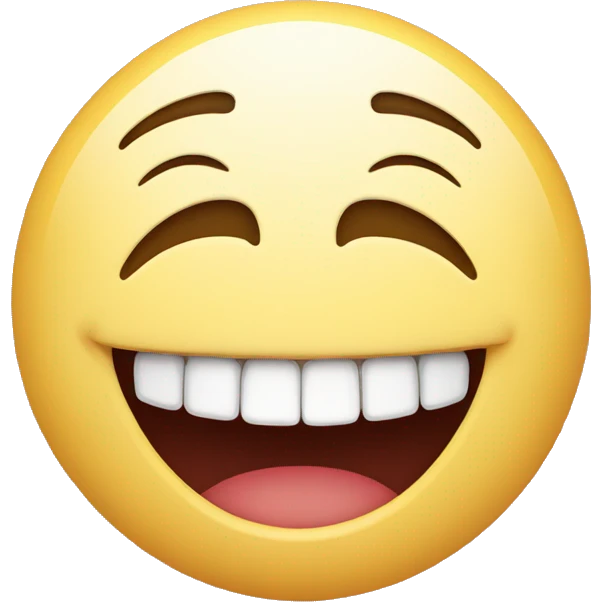 Classic smiling emoji missing a bottom tooth emoji