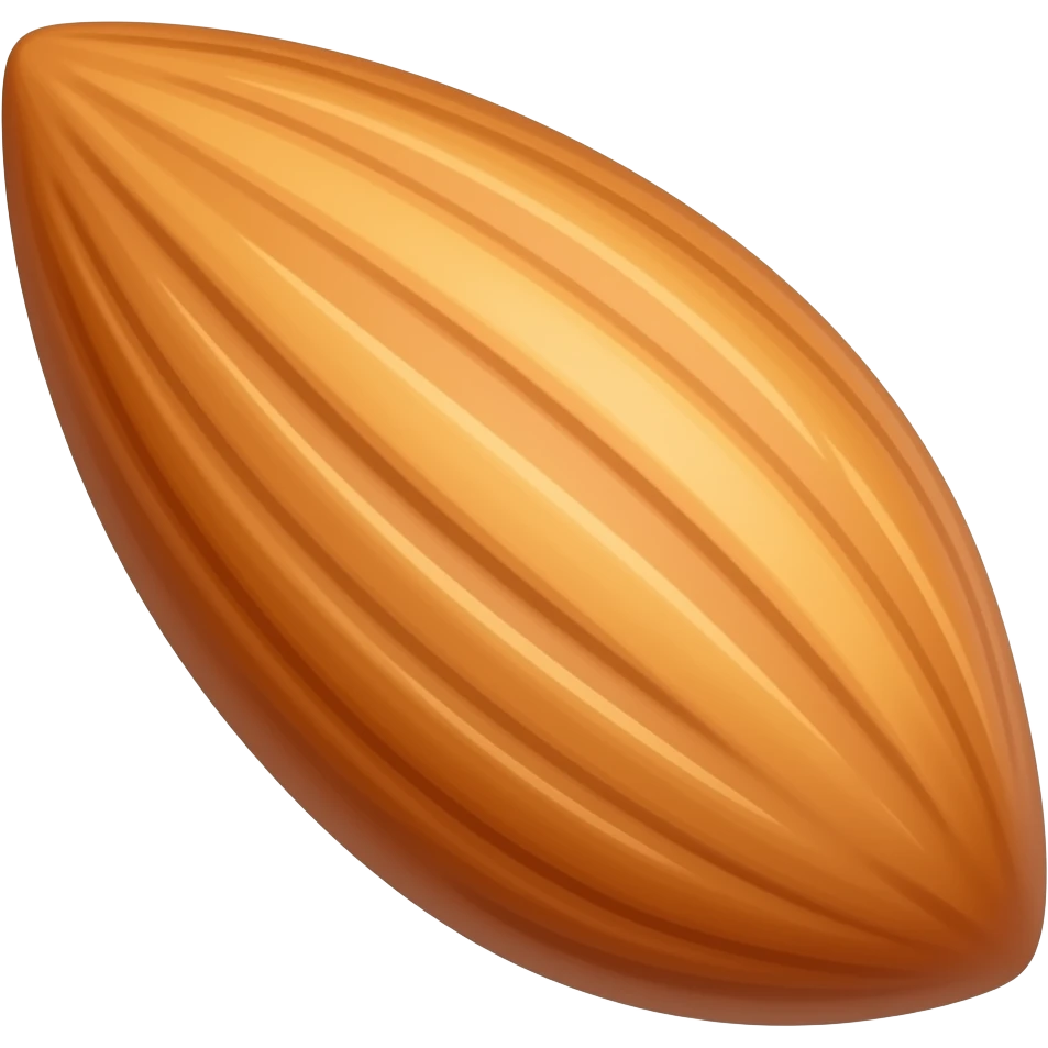 A twemoji (Twitter/Discord style emoji) of an Almond emoji