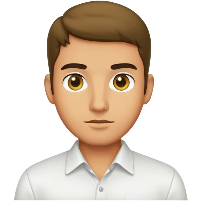 Olive-skinned male in white shirt emoji