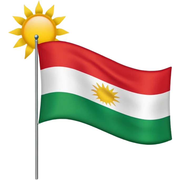 Kurdistan Flagge  emoji