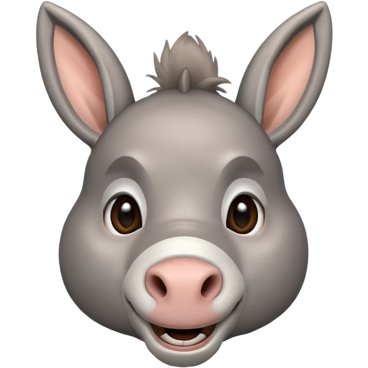 Donkey making a funny face emoji