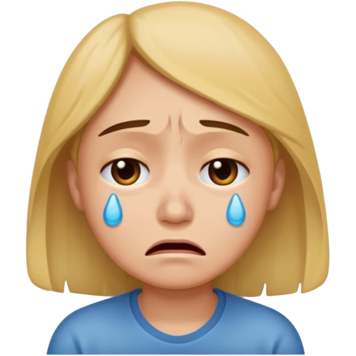 Sad face crying emoji