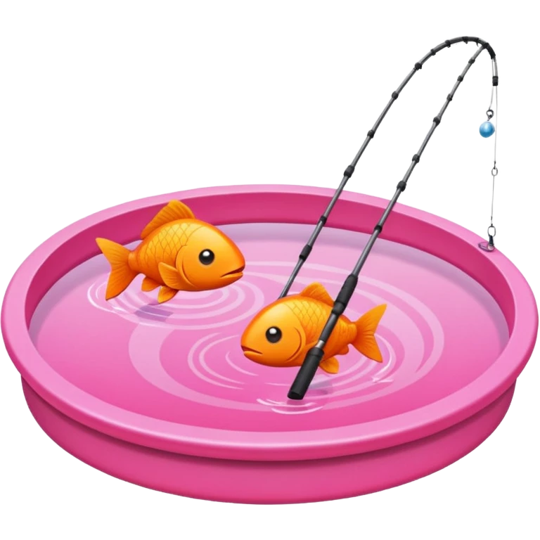 Pink and orange fishing pool emoji