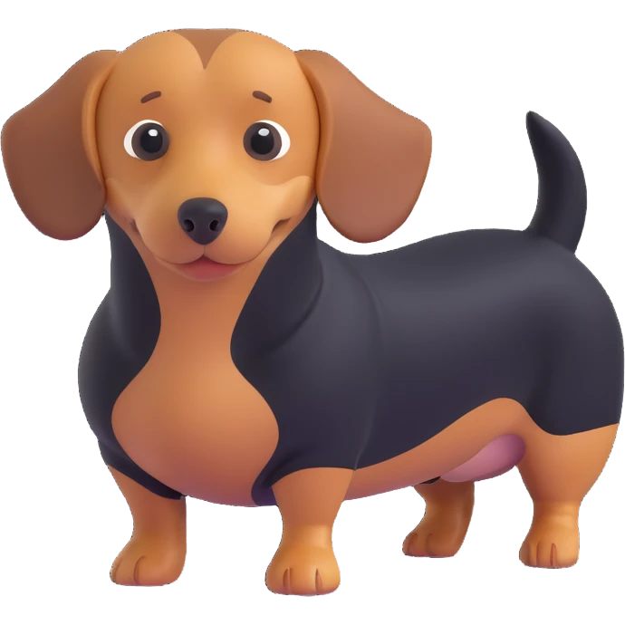 un perro salchicha gordo emoji
