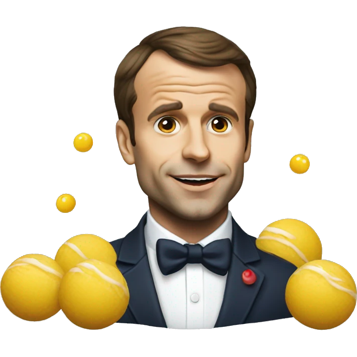 Macron qui mange un bonbon emoji