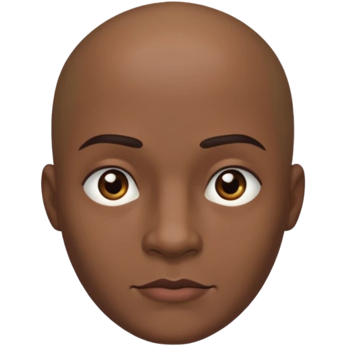 CJ From the game GTA SAN ANDRES Bald, straight jaw and slightly thick eyebrows emoji