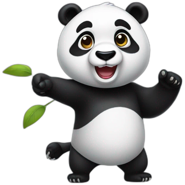 cute panda pointing left emoji