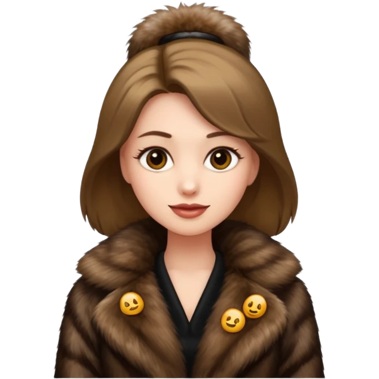 норковая Шуба женская анимированный эмодзи,  emoji