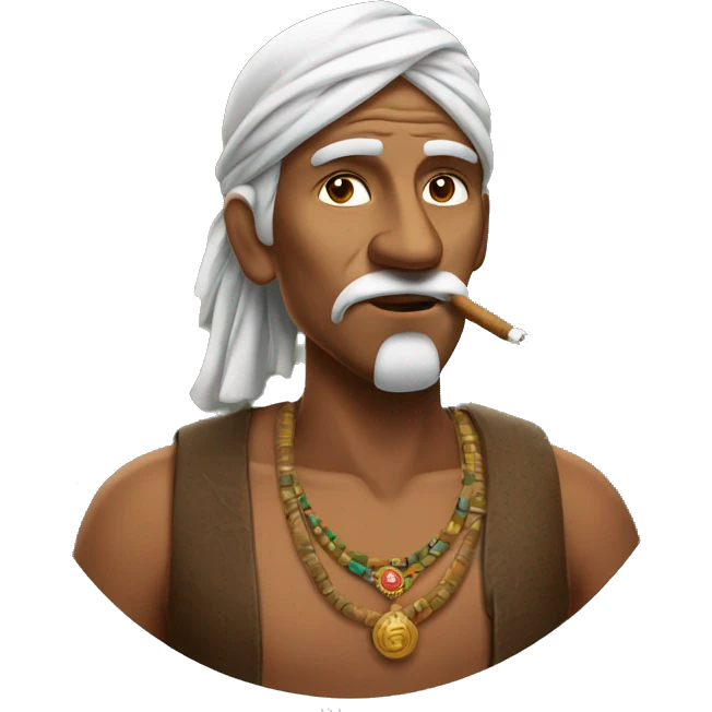 Indian Man smoking emoji