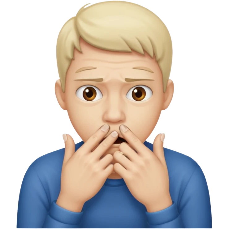 nervously bitting finger nails emoji