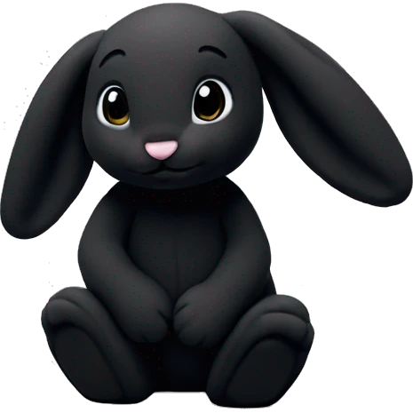 jellycat bashful bunny black  emoji