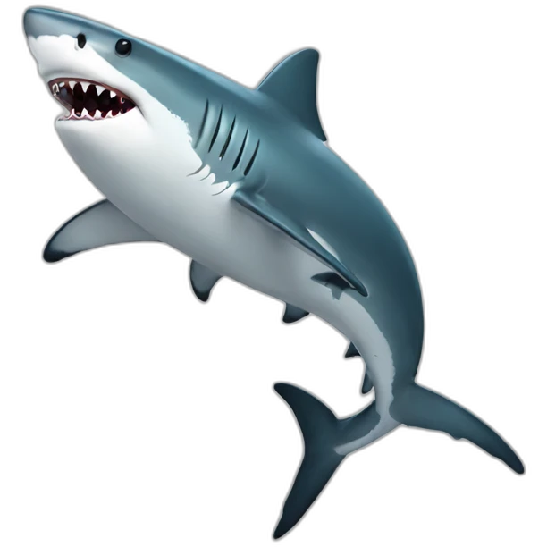 Shark with a top ha emoji