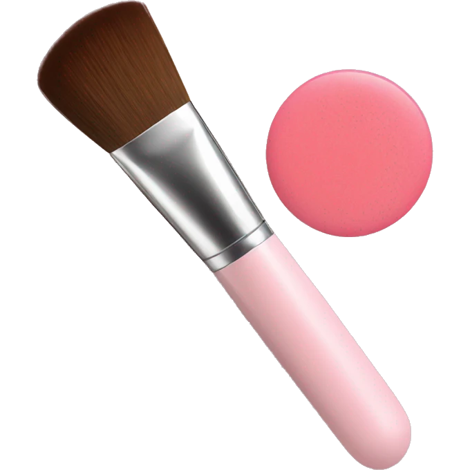 blush and brush emoji