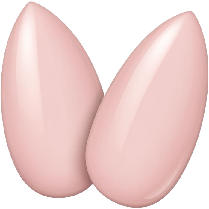 Almond French nails emoji