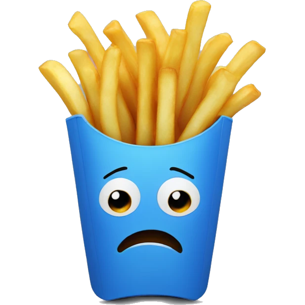 crying french fries emoji