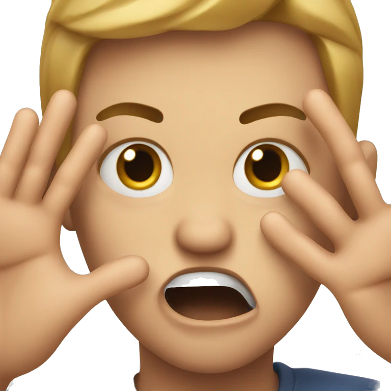 scared face with gesture bitting nails emoji