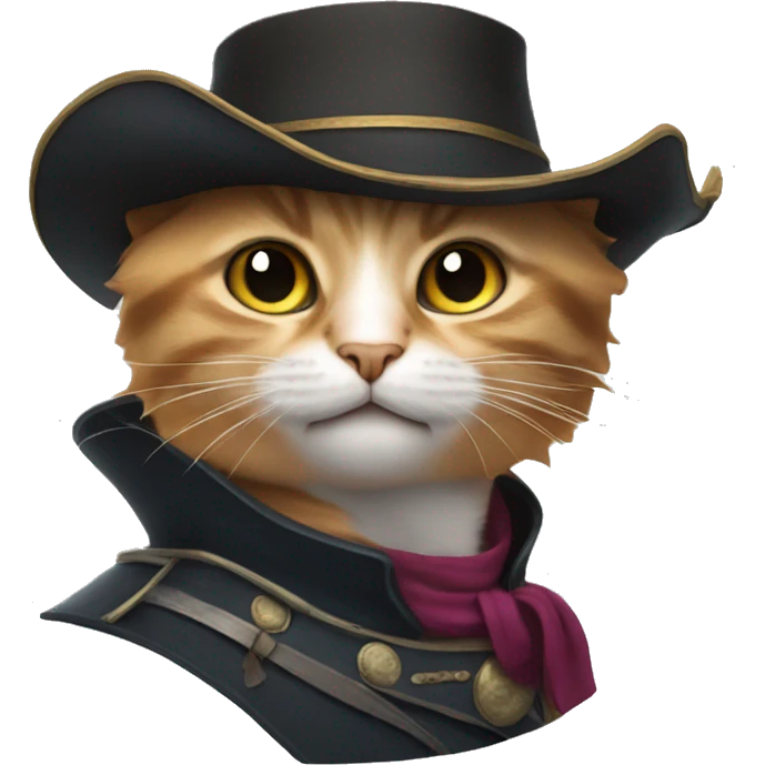 cat with musketeer hat emoji